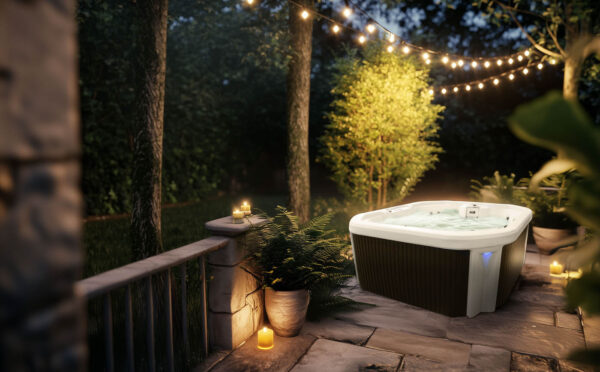 Ignite 7-Person White Open 65 Jet 220V Hot Tub, Real Stainless Heater, Ozone, Waterfall and Upgraded Lighting - Image 3
