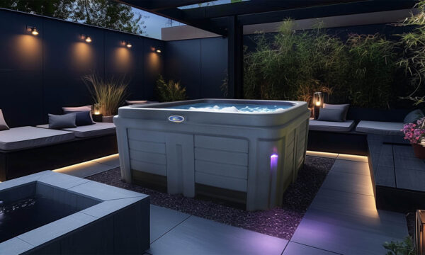 Origin 5-Person Lounger 30 Jet Plug and Play, 110V/220V Convertible Hot Tub, Real Stainless Heater, Ozone, Waterfall and Upgraded Lighting - Image 4