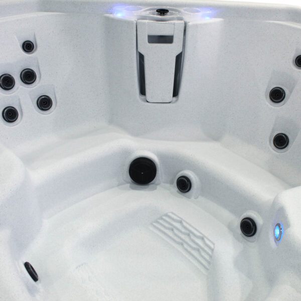 Ignite 7-Person White Open 65 Jet 220V Hot Tub, Real Stainless Heater, Ozone, Waterfall and Upgraded Lighting - Image 5
