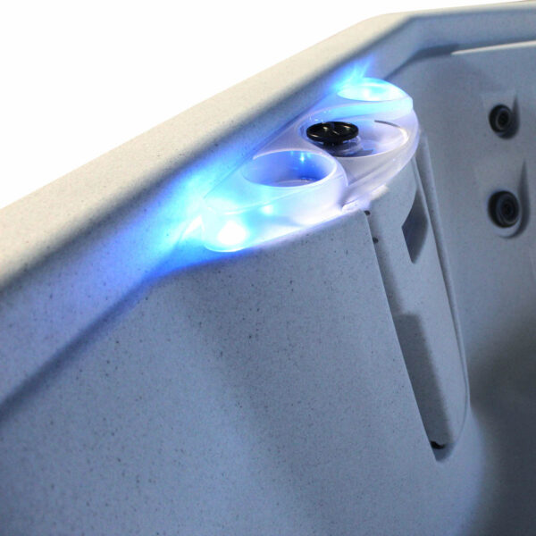 Ignite 7-Person White Open 65 Jet 220V Hot Tub, Real Stainless Heater, Ozone, Waterfall and Upgraded Lighting - Image 6